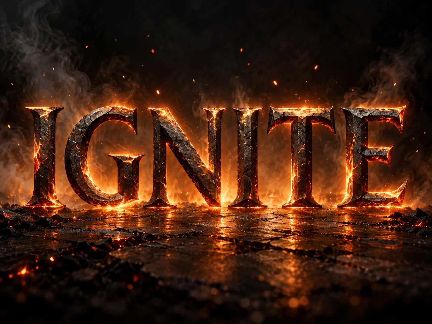 Ember Script original lettering artwork