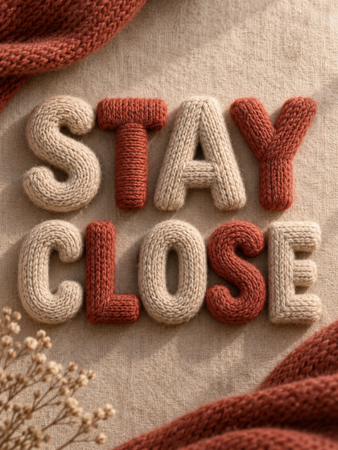 Woven Warmth original lettering artwork